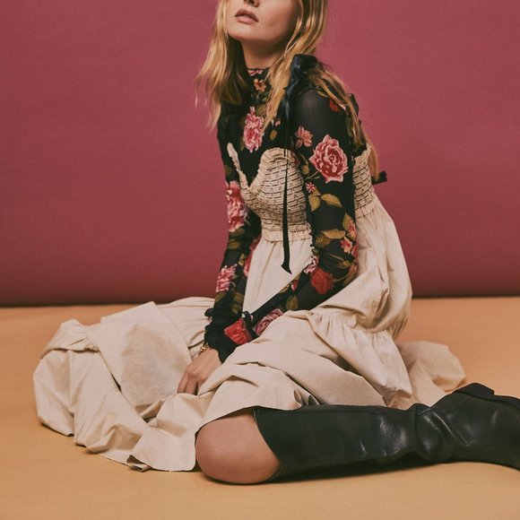 COPY - FREE PEOPLE Bluebell Solid Maxi Dress / Vacation Sand - Picture 7 of 16